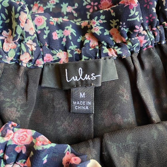 Lulu's Neva Navy Blue Floral Print Off-the-Shoulder Maxi Dress - Picture 8 of 8